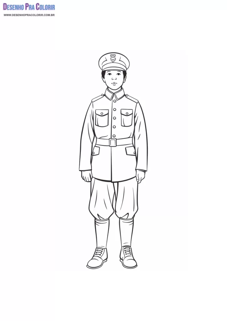 Policial Para Colorir