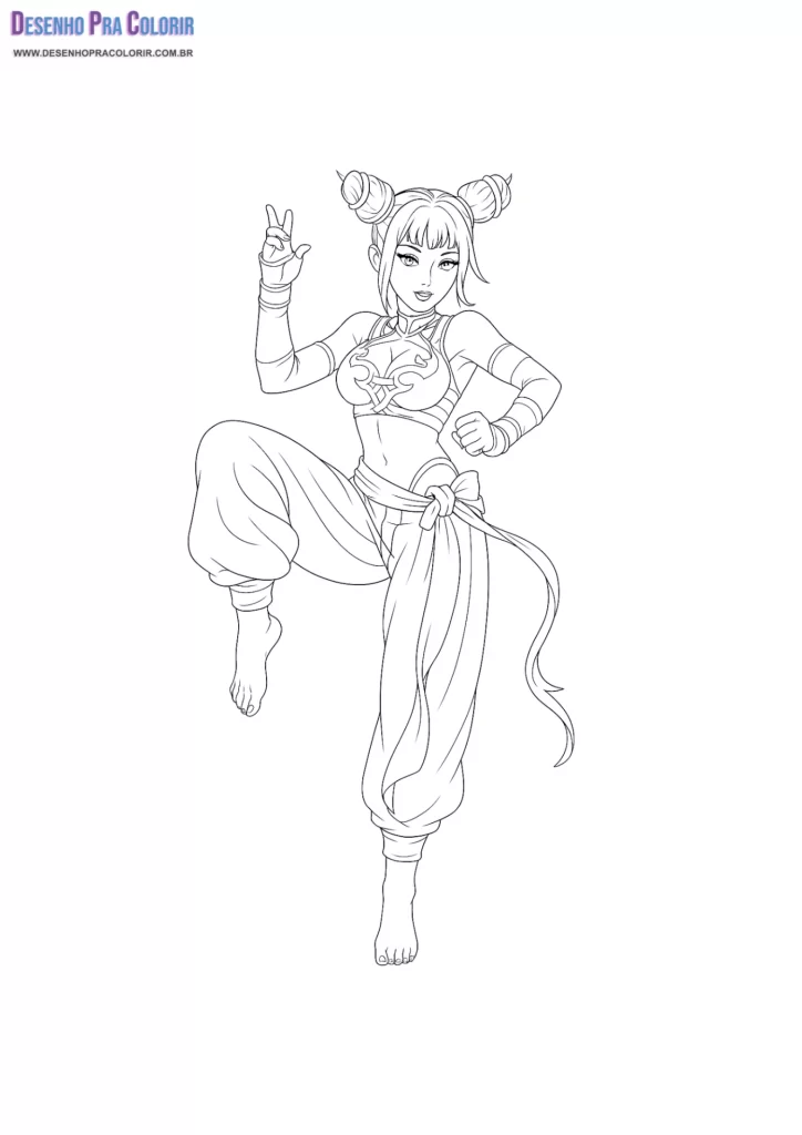 Street Fighter Para Colorir
