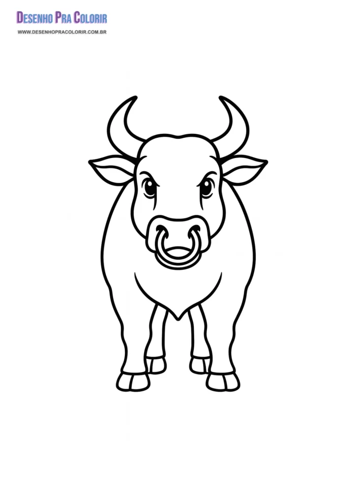 Boi da Cara Preta Para Colorir