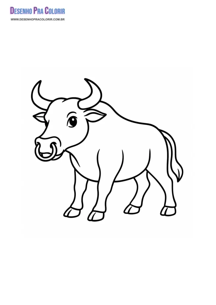 Boi da Cara Preta Para Colorir