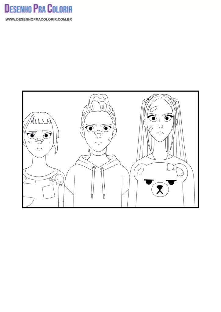 Guerreiras do K-POP Para Colorir