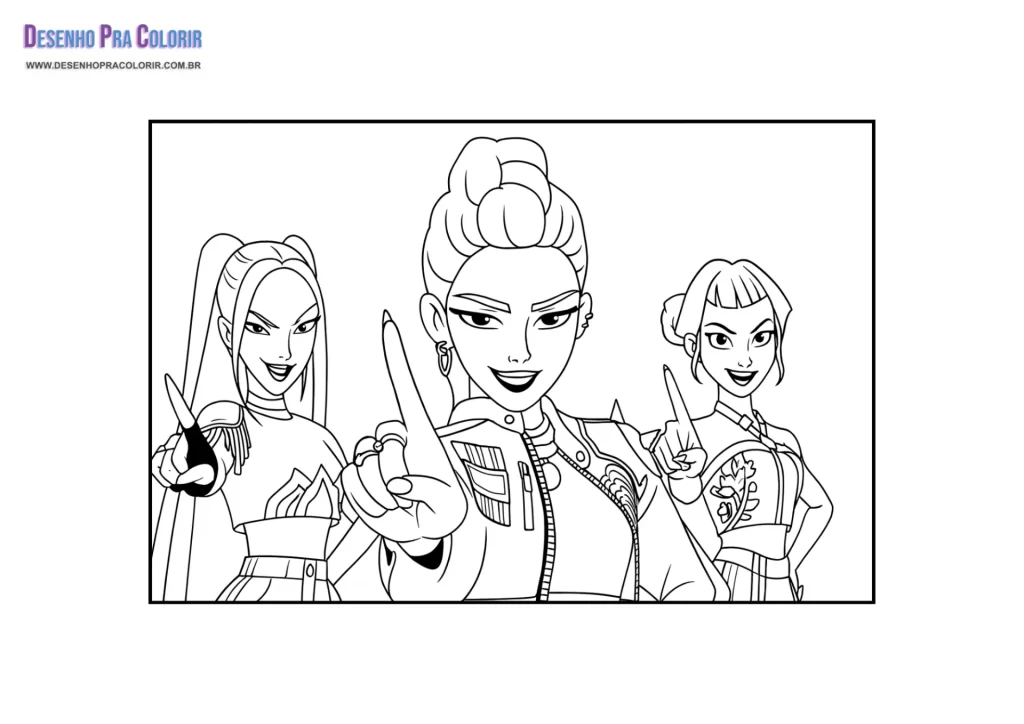 Kpop Demon Hunters Coloring Pages