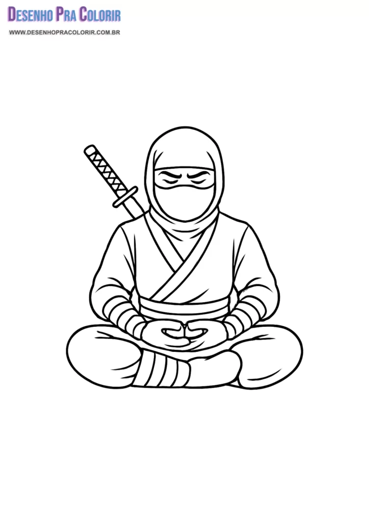 Ninja Para Colorir