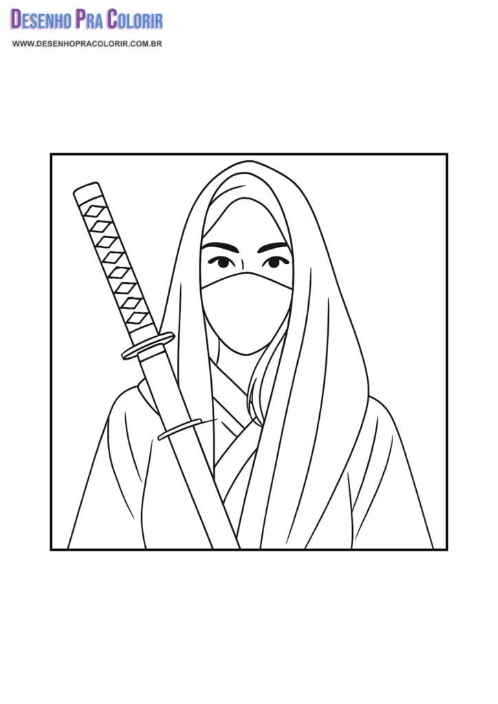 Ninja Para Colorir