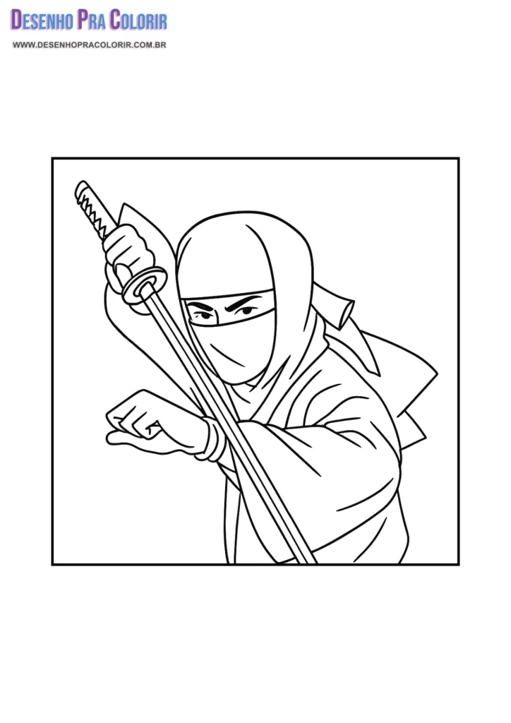 Ninja Para Colorir