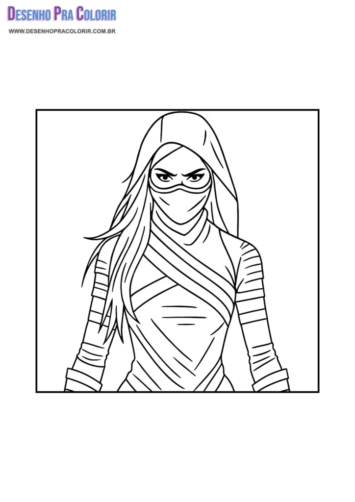 Ninja Para Colorir
