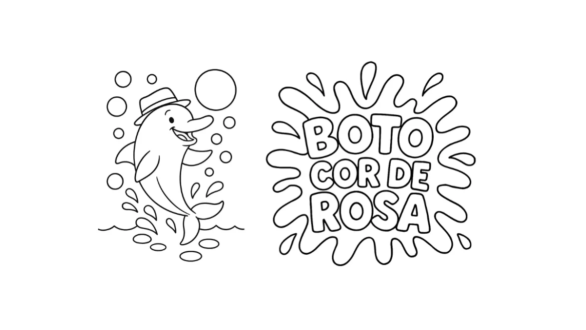 Boto Cor-de-Rosa Para Colorir