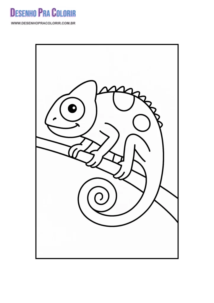 Camaleão Para Colorir