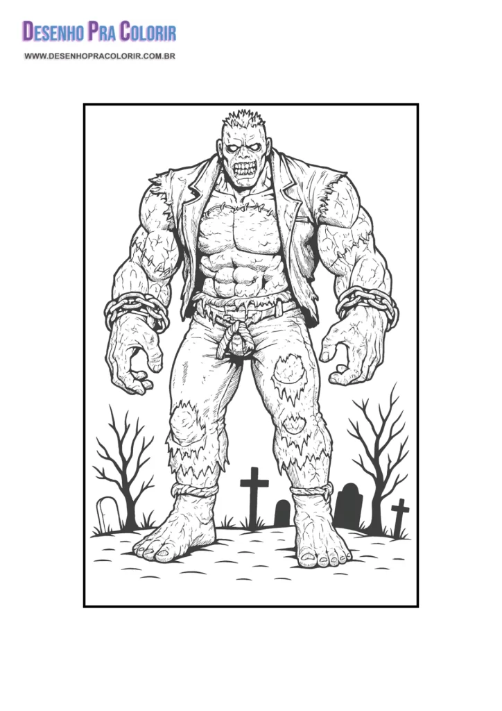 Zumbi Para Colorir