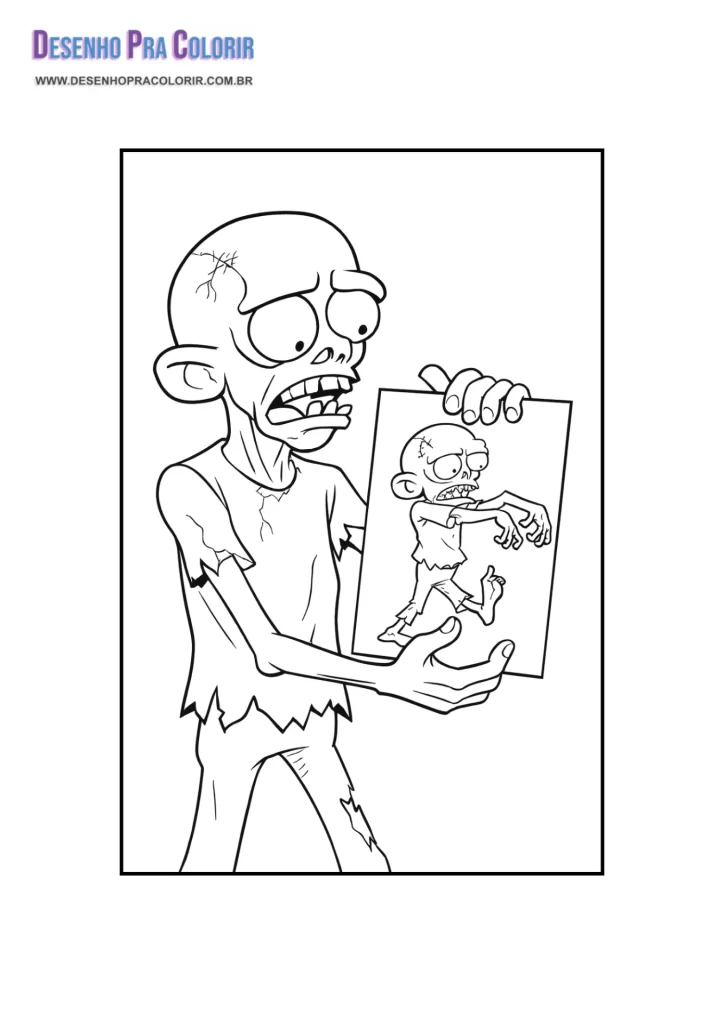Zumbi Para Colorir