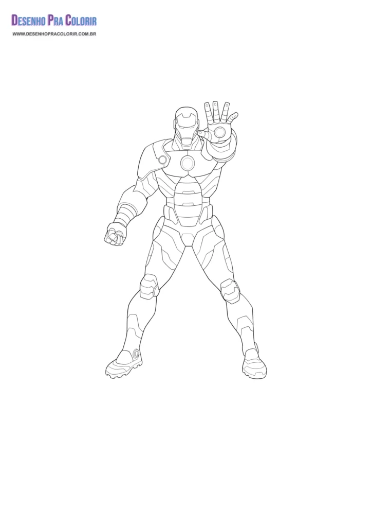 Homem de Ferro Para Colorir