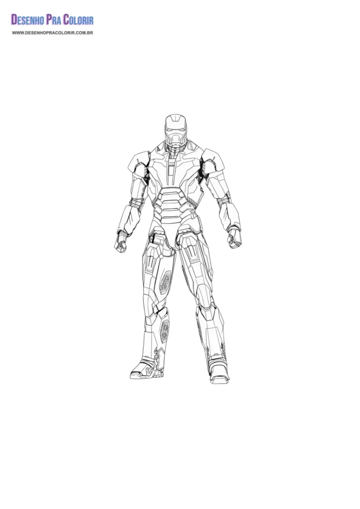 Homem de Ferro Para Colorir