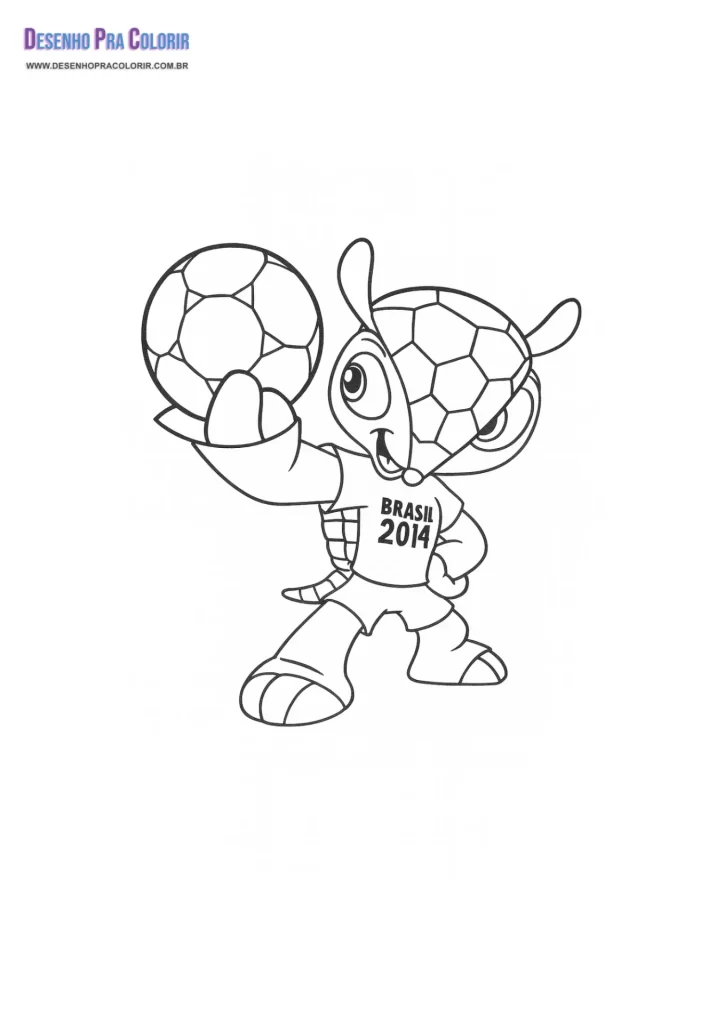 Mascotes Da Copa Do Mundo Para Colorir