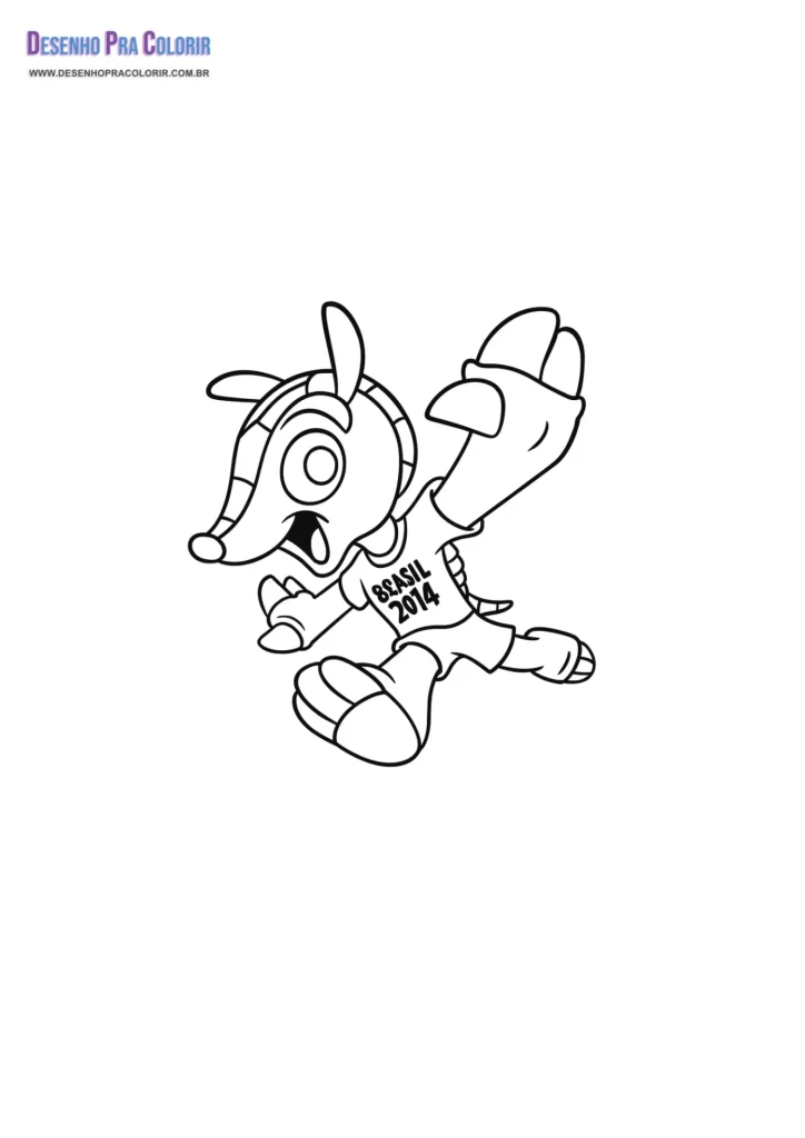 Mascotes Da Copa Do Mundo Para Colorir