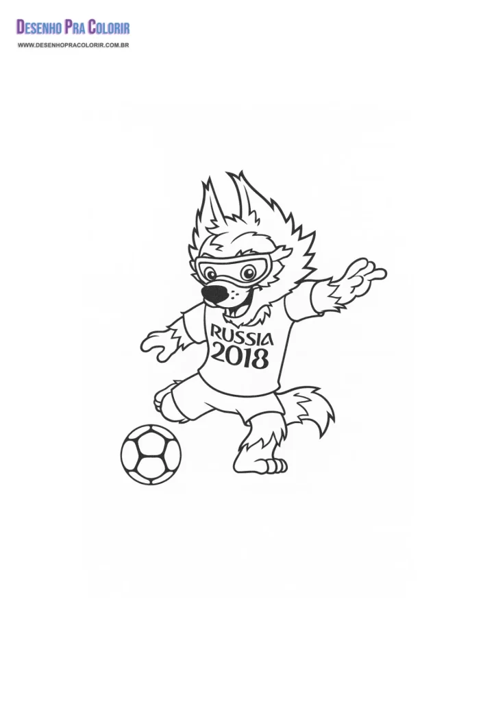 Mascotes Da Copa Do Mundo Para Colorir