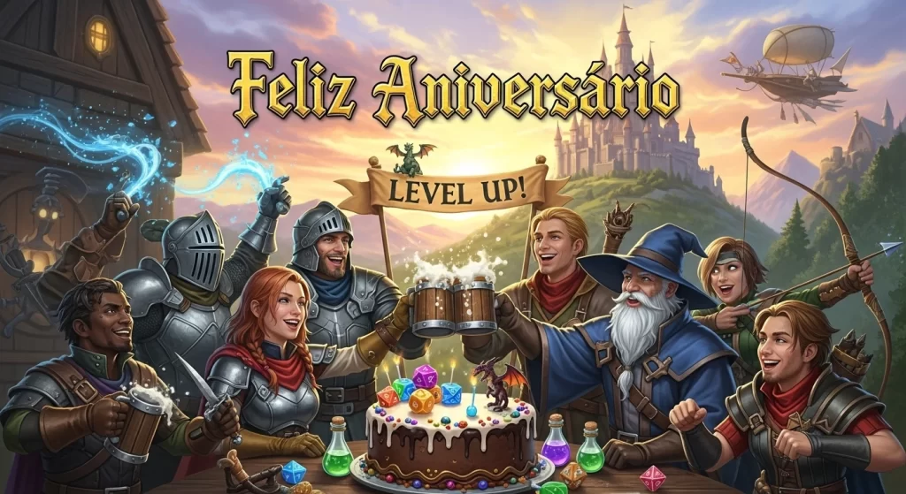 Feliz Aniversário Para Imprimir RPG