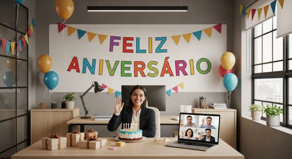 Feliz Aniversário Para Imprimir Escritório