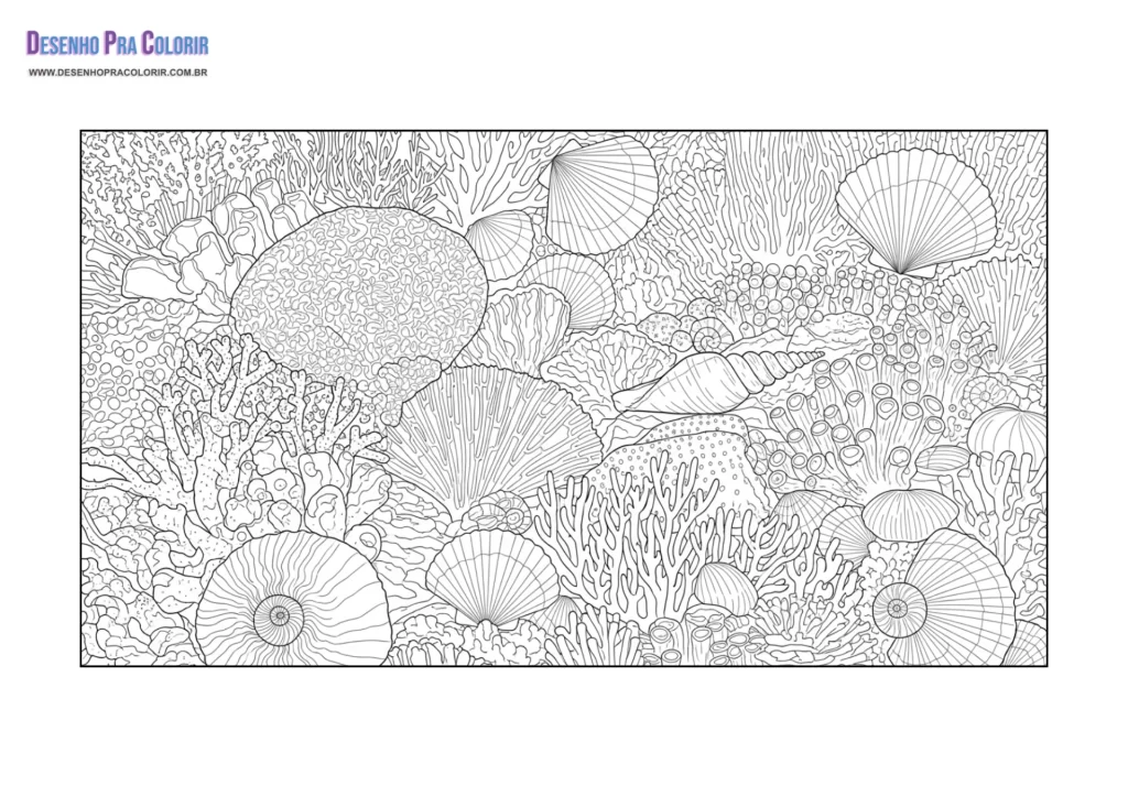 Fundo do Mar Para Colorir