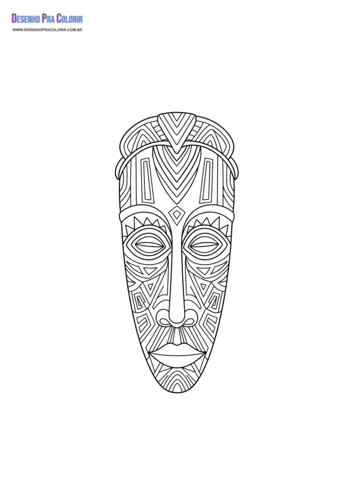 African Mask Coloring Pages