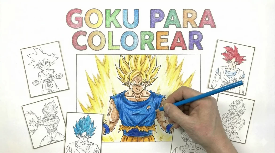 Goku Para Colorear