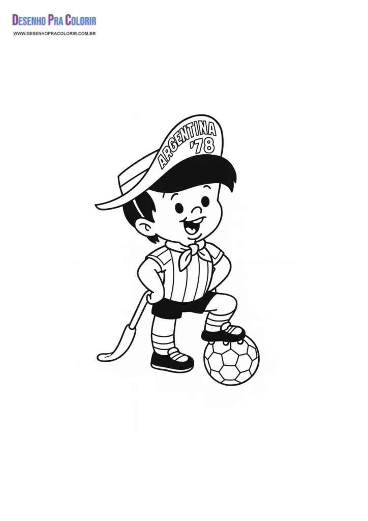 Mascotas del Mundial para Colorear