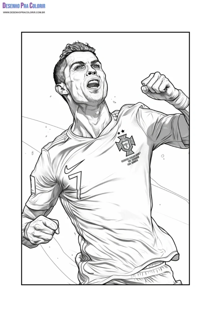 Cristiano Ronaldo Para Colorear