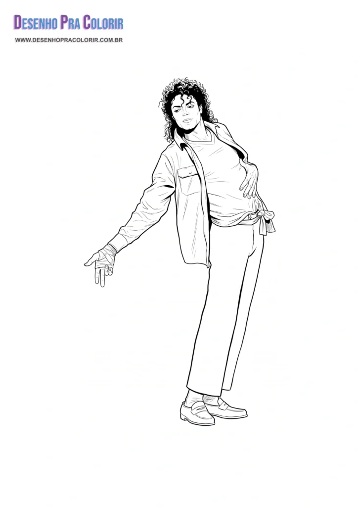 Michael Jackson Para Colorir