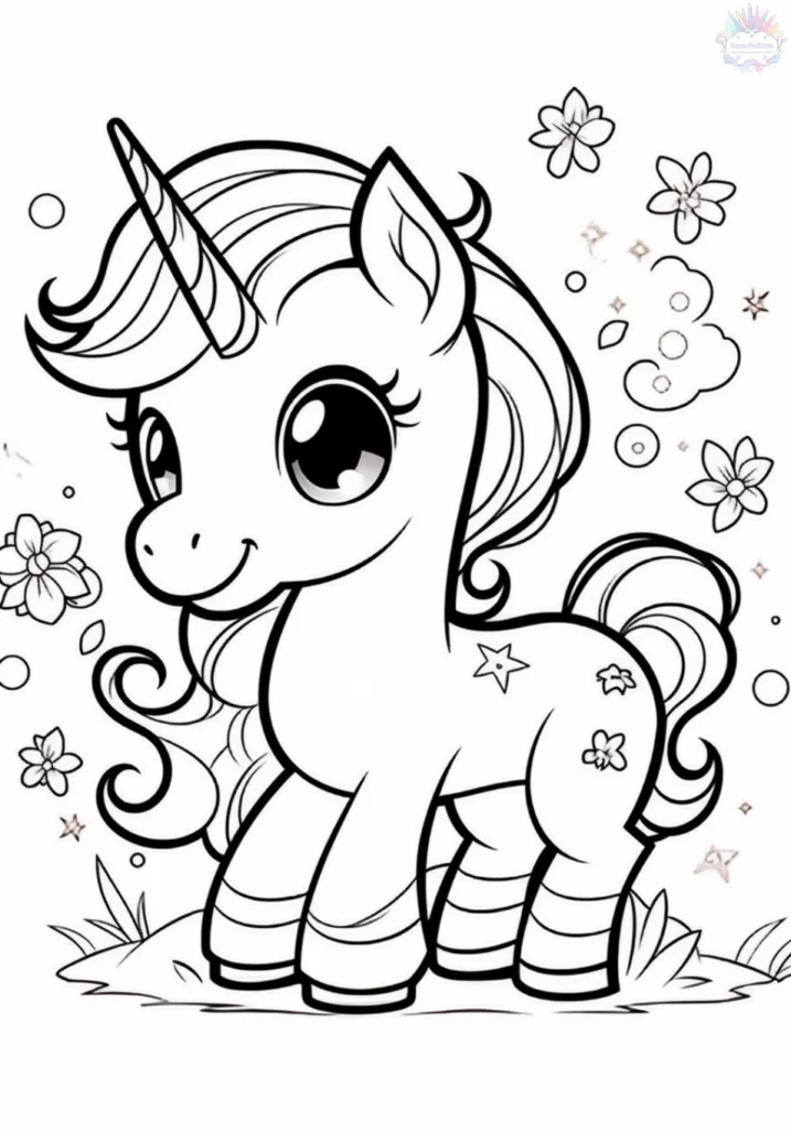 Coloriage Licorne