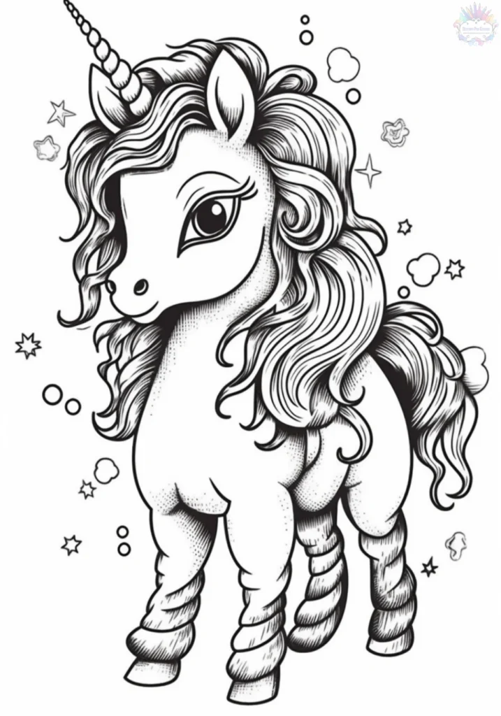 Coloriage Licorne