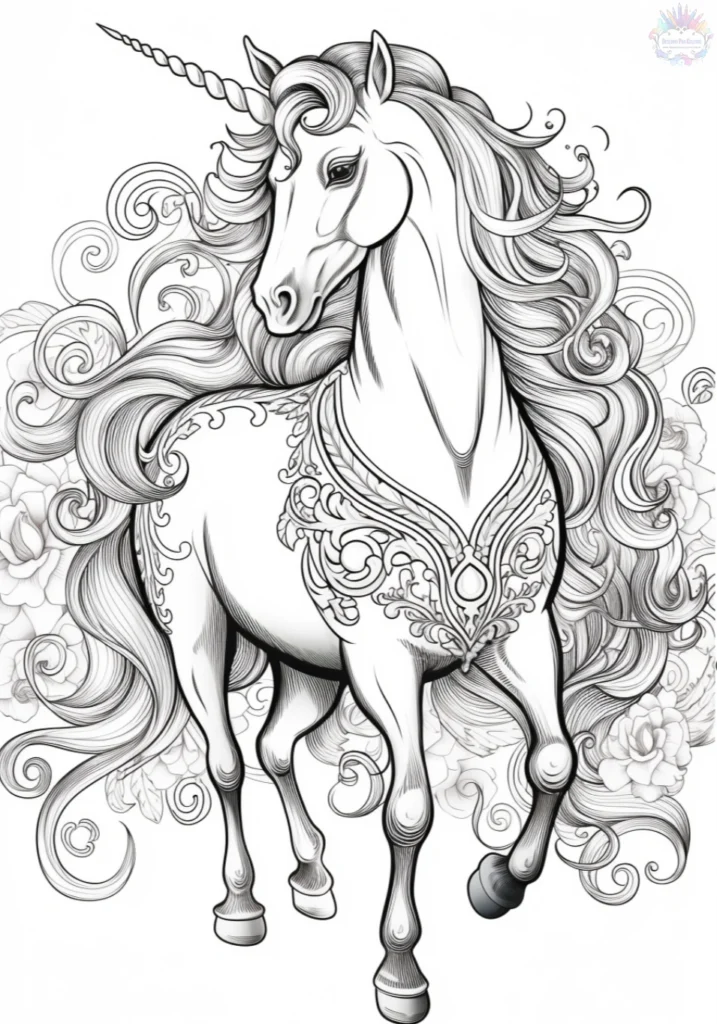 Coloriage Licorne