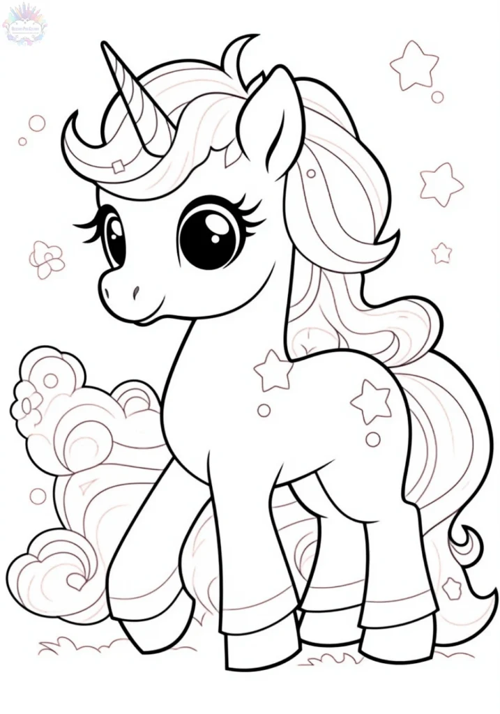 Coloriage Licorne
