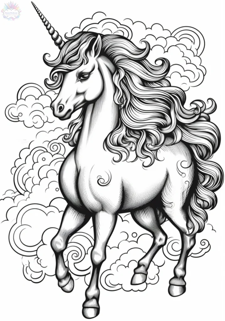 Coloriage Licorne