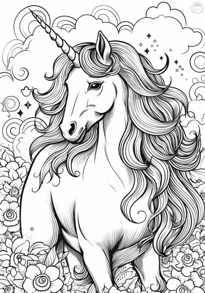 Coloriage Licorne