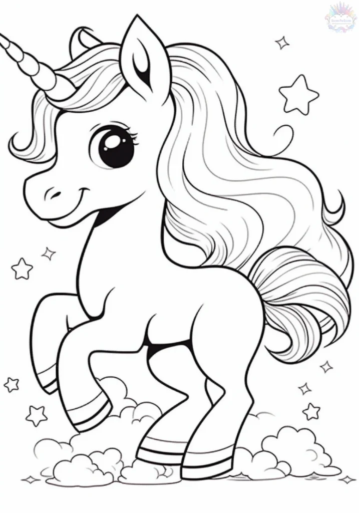 Coloriage Licorne