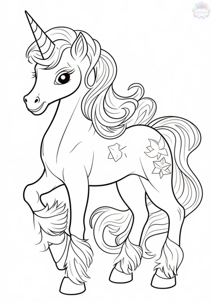 Coloriage Licorne