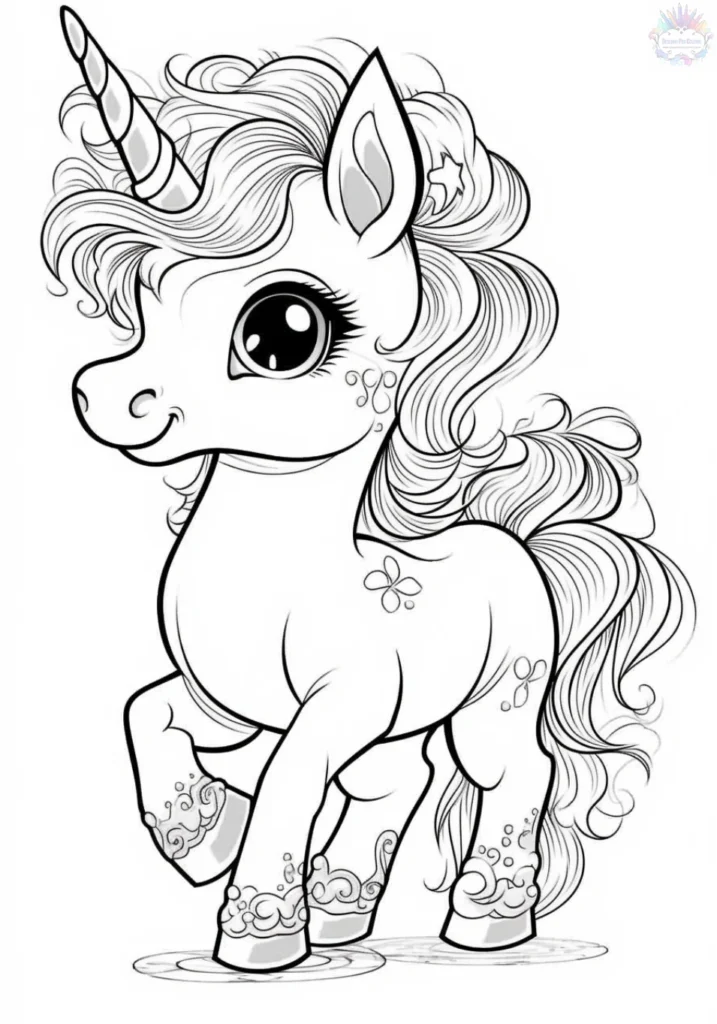 Coloriage Licorne