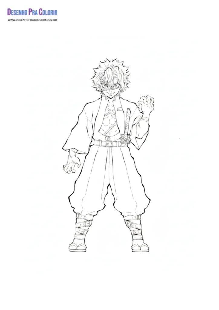 Demon Slayer Para Colorear