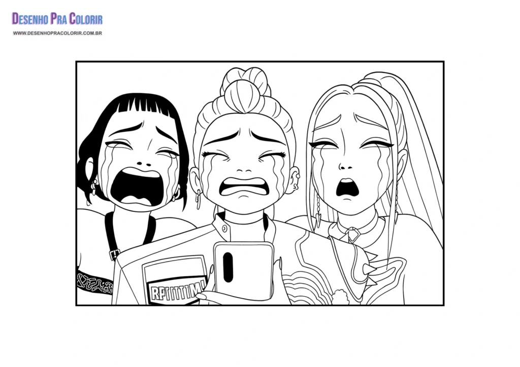 KPop Demon Hunters Para Colorear