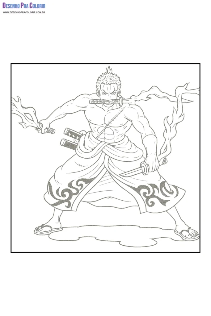 One Piece Zoro Ausmalbilder